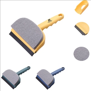 2-in-1 Sponge Scrub & Squeegee for Shower Glass